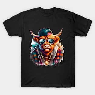 Hip Hop Highland Cow T-Shirt